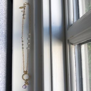 Amethyst, pearl & gold Necklace
